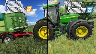 Farming Simulator 22 VS Farming Simulator 19  Gameplay Comparison [upl. by Rick285]