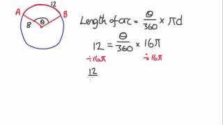 Calculating Sector angle using arc length [upl. by Folsom]