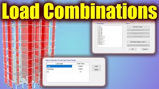 ETABS Tutorial Load Combinations  Step 12 [upl. by Adnaloj]