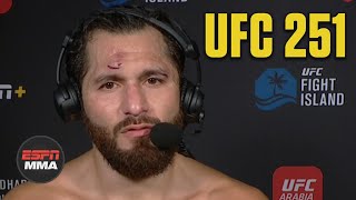 Jorge Masvidal Kamaru Usman fought a beautiful fight  UFC 251 Post Show  ESPN MMA [upl. by Ymerej744]