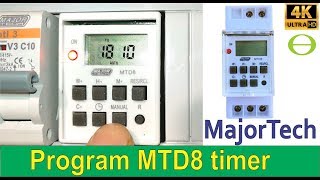 How to program a Majortech Digital Timer MTD8 [upl. by Prentiss]