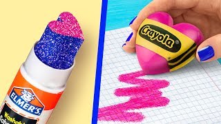 11 FOURNITURES SCOLAIRES DIY  SPÉCIAL SAINTVALENTIN [upl. by Rafaelia]