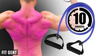 BAND BACK WORKOUT  NO ATTACHING [upl. by Moyer]