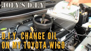 HOW TO CHANGE OIL FOR TOYOTA WIGO DO IT YOURSELF [upl. by Gareth]