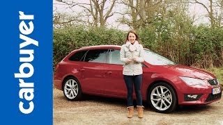 SEAT Leon ST estate 2014 review  Carbuyer [upl. by Airyk169]