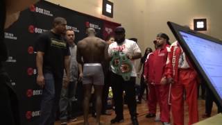 andrew tabiti almost brawl at faceoff EsNews Boxing [upl. by Neeven427]