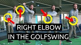 HOW TO MOVE THE RIGHT ELBOW IN THE GOLF SWING MADE EASY [upl. by Tiffanie]