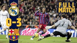 FULL MATCH Real Madrid 0  3 Barça 2005 RELIVE RONALDINHO’S GREATEST GAME AT FC BARCELONA [upl. by Cherida]