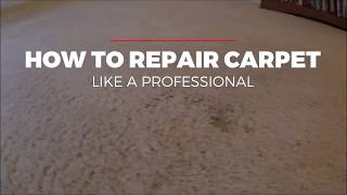 How To Repair Carpet How To Patch Carpet [upl. by Haslett429]