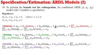 This is How to Specify ARDL Models ardl ecm boundstest cointegration lags [upl. by Queena]