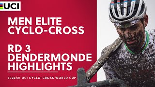 Round 3  Men Elite Highlights  202021 UCI Cyclocross World Cup  Dendermonde [upl. by Tyne]