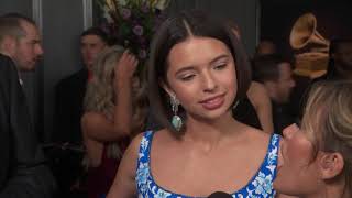 Ángela Aguilar Red Carpet Interview  2019 GRAMMYs [upl. by Eidnyl]