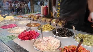 🇹🇷 Kumpir  Turkish baked potato Must try street food in Istanbul Turkey [upl. by Oirasor]