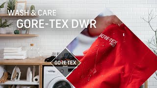 How to restore the GORETEX DWR durable water repellency  Wash amp Care [upl. by Inatirb]