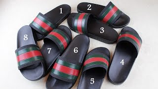 CAN YOU TELL THE DIFFERENCE How to spot fake Gucci flip flops [upl. by Nihs]