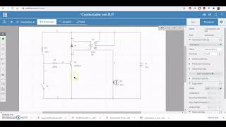 Conmutador con Transistor BJT en Multisim [upl. by Ellerol]