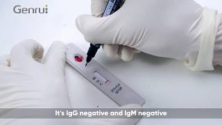 Novel Coronavirus 2019nCoV IgGIgM Test Kit Colloidal Gold from Genrui [upl. by Cirdes]