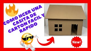 ✅Como Hacer una CASITA de CARTON FACIL y RAPIDO 2020  how to make a cardboard house [upl. by Lavella912]