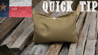 Quick Tip Rear Shooting Bag [upl. by Mccoy]