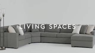 Alder 4 Piece Sectional  Living Spaces [upl. by Klinges370]