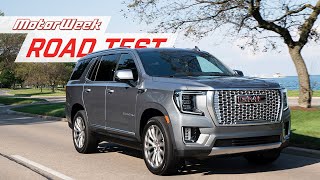 The 2021 GMC Yukon Denali Bridges the Gap Between Tahoe and Escalade  MotorWeek Road Test [upl. by Eimoan]