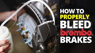 How To Bleed Brembo Brakes DIY [upl. by Enilada]