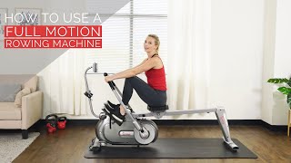 How To Use A Full Motion Rowing Machine [upl. by Eivla]