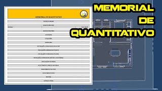 Orçamento  Organização do quantitativo de obra [upl. by Petey]