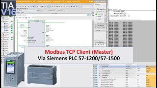 COM18 ModbusTCP Client via Siemens S71200S71500 PLC and TIA Portal [upl. by Moberg]