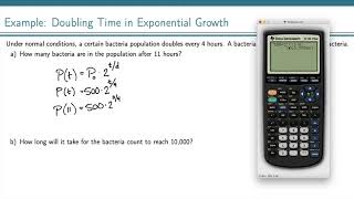 Example Doubling Time in Exponential Growth 1 [upl. by Elay]