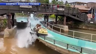 Video shows moments before Six Flags log flume accident [upl. by Yedarb]