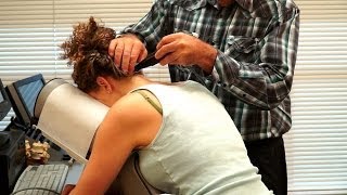 Chiropractic Adjustment for Headache Relief ProAdjuster Demonstration Austin Chiropractor Chiro [upl. by Candida]