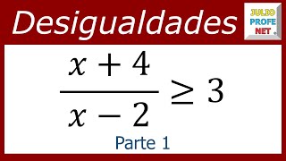 DESIGUALDADES RACIONALES  Ejercicio 1 Parte 1 [upl. by Vial990]