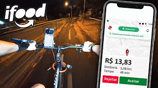 5 HORAS FAZENDO ENTREGAS IFOOD DE BIKE [upl. by Abshier]