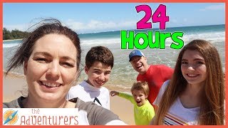 24 Hours On The Beach  That YouTub3 Family I The Adventurers [upl. by Anahsek776]