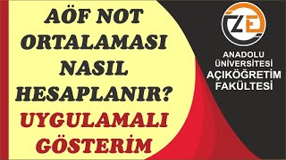 Aöf Dönem Not Ortalaması ve Genel Not OrtalamasıGNO Hesaplaması Nasıl Yapılır Uygulamalı Gösterim [upl. by Yremrej]