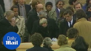 Somber family and friends attend the funeral of John Belushi [upl. by Caesaria]