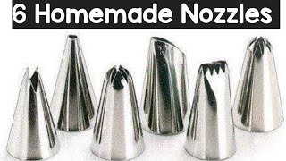 Homemade Nozzle For Cake Decoration  How to make Cake Nozzle at home by Perfect cooking with me [upl. by Arreic]