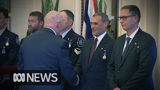 Thai cave rescue Australian divers who helped free Thai soccer team receive bravery awards [upl. by Ditter]