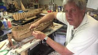 Clamps for attaching planks on model wooden ships by Kevin Kenny [upl. by Hilario]