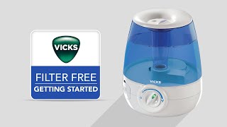 Vicks FilterFree Ultrasonic Cool Mist Humidifier V4600  Getting Started [upl. by Nofets610]