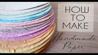 DIY  How to make handmade paper from recycled materials  PAPER MAKING [upl. by Fredelia]