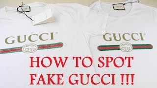 HOW TO SPOT A FAKE GUCCI T SHIRT  Authentic vs Replica Gucci Guide [upl. by Kavita417]