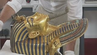 Tutankhamuns restored beard is back on display in Egypt [upl. by Krischer]