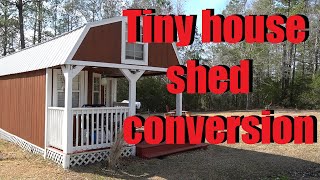 DIY Shed Conversion Tiny House [upl. by Anoli]