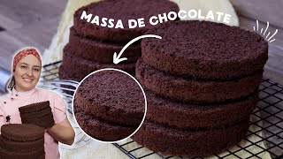 MASSA DE CHOCOLATE VERSÁTIL PARA BOLOS ATÉ 5KG  Rende muito [upl. by Durward594]