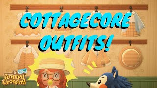 CUTE COTTAGECORE OUTFITS IN ACNH  Animal Crossing New Horizons Pro Designs and QR Codes [upl. by Wendie]