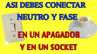 NEUTRO Y FASE SI IMPORTAN EN UN CIRCUITO DE LAMPARA E INTERRUPTOR [upl. by Anahsit]