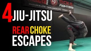 Top 4 JiuJitsu Techniques to Escape Rear Choke [upl. by Hamel]