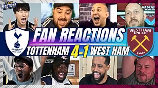 SPURS FANS ECSTATIC🤩REACTION TO TOTTENHAM 41 WEST HAM  2425 PREMIER LEAGUE [upl. by Lundin]